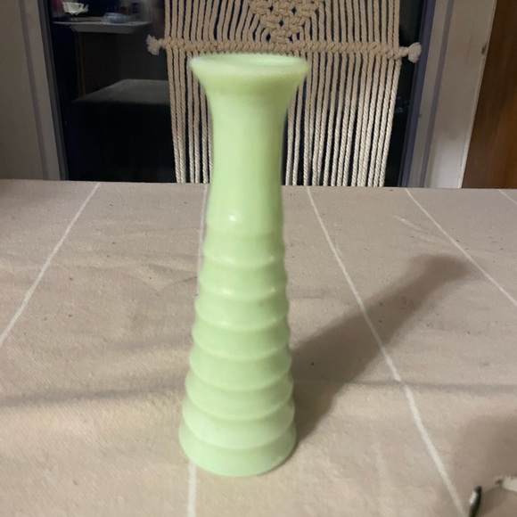 Vintage Accents Vintage Jadeite Ribbed Tall Skinny Vase